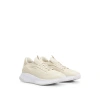 Hugo Boss Sock Trainers With Knitted Upper And Fishbone Sole In Beige