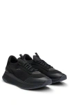 Hugo Boss Ttnm Evo Trainers With Knitted Upper In Black