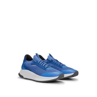Hugo Boss Ttnm Evo Gore-tex Trainers With Ribbed Sole In Light Beige