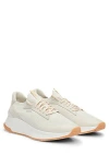Hugo Boss Ttnm Evo Trainers With Knitted Upper In White