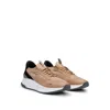 Hugo Boss Ttnm Evo Trainers With Knitted Uppers In Beige