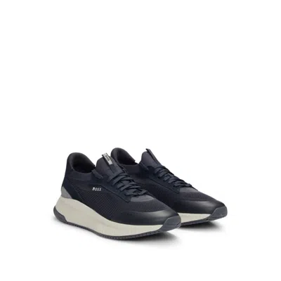 HUGO BOSS TTNM EVO TRAINERS WITH KNITTED UPPERS