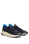 Hugo Boss Ttnm Evo Trainers With Knitted Uppers In Blue