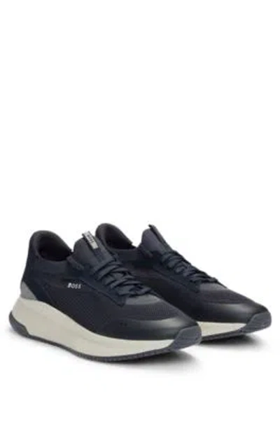 HUGO BOSS TTNM EVO TRAINERS WITH KNITTED UPPERS