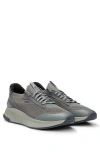 Hugo Boss Ttnm Evo Trainers With Knitted Uppers In Gray