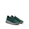 Hugo Boss Ttnm Evo Trainers With Knitted Uppers In Green