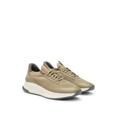 HUGO BOSS TTNM EVO TRAINERS WITH KNITTED UPPERS