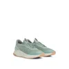 Hugo Boss Ttnm Evo Trainers With Knitted Uppers In Green