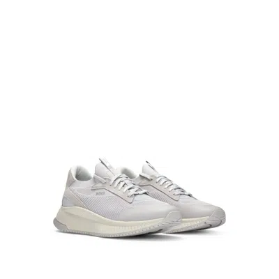 Hugo Boss Ttnm Evo Trainers With Knitted Uppers In Grey