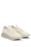 Hugo Boss Ttnm Evo Trainers With Knitted Uppers In Light Beige