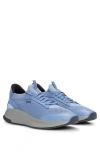 Hugo Boss Ttnm Evo Trainers With Knitted Uppers In Blue