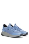 Hugo Boss Ttnm Evo Trainers With Knitted Uppers In Light Blue