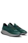 Hugo Boss Ttnm Evo Trainers With Knitted Uppers In Light Green