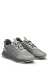 Hugo Boss Gray Ergonomic Breathable Sneakers Ttnm Evo_runn_rsth In Grey