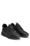 Hugo Boss Ttnm Evo Trainers With Ribbed Sole In Black