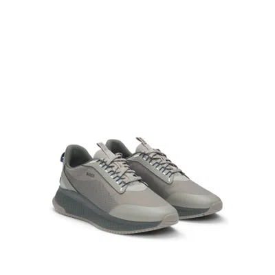 HUGO BOSS TTNM EVO TRAINERS WITH RIBBED SOLE