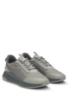 Hugo Boss Gray Ergonomic Breathable Sneakers Ttnm Evo_runn_rsth In Light Grey