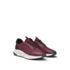 Hugo Boss Ttnm Evo Trainers With Ribbed Sole In Red