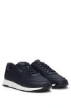 Hugo Boss Ttnm Evo Trainers With Ridged Outsole In Blue