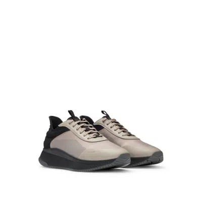 Hugo Boss Ttnm Evo Trainers With Ridged Outsole In Green