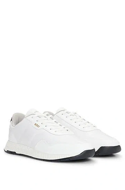 Hugo Boss Ttnm Evo Trainers With Ridged Outsole In White