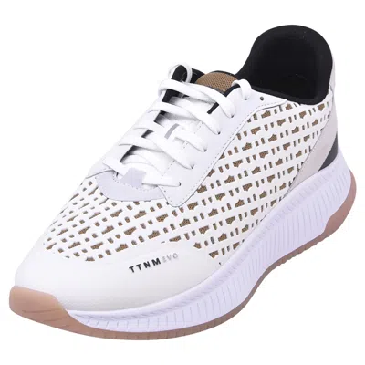 Pre-owned Hugo Boss Ttnm Evo_runn_mxmn Men's Sneakers Lace-up Shoes In White