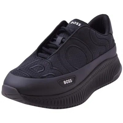 Pre-owned Hugo Boss Ttnm Evo_runn_txemlg Men's Sneakers Lace-up Shoes In Black