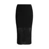 Hugo Boss Tube Skirt With Sheer Crochet Structure In Black