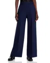 Hugo Boss Relaxed-fit Trousers In A Linen Blend In Clean Navy