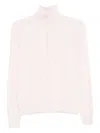 Hugo Boss Turtleneck Front-detail Sweater In Pink
