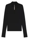 Hugo Boss Turtleneck Half-zip Sweater In Black