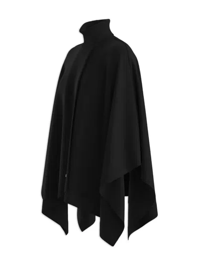 Hugo Boss Turtleneck Poncho Scarf In Black