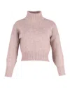 Hugo Boss Turtleneck Sweater In Pink Wool In Pink