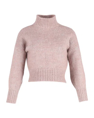 Hugo Boss Turtleneck Sweater In Pink Wool