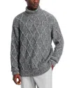 Hugo Boss Relaxed-fit Sweater With Cable-knit Structure In Medium Grey
