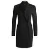 Hugo Boss Tuxedo-style Dress With Wrap Front In Black