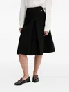 Hugo Boss Tweed A-line Midi Skirt In Black