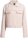 Hugo Boss Regular-fit Tweed Jacket In Rosa