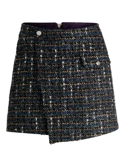 Hugo Boss Tweed Mini Skirt In Black
