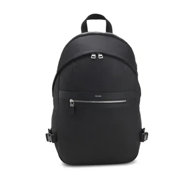 Hugo Boss Twill Backpack With Metallic Logo Lettering