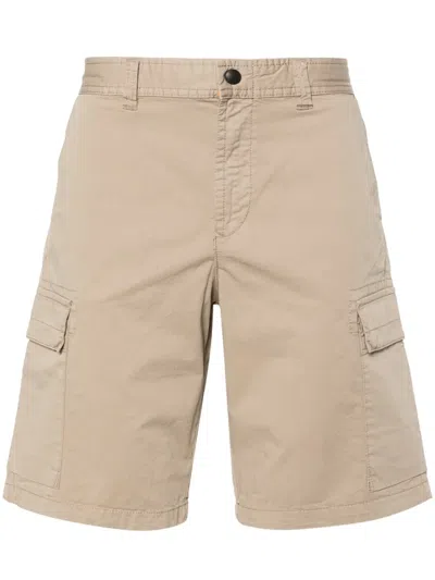 Hugo Boss Twill Cargo Shorts In Neutrals