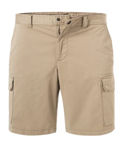 Hugo Boss Twill Cargo Shorts In Nude
