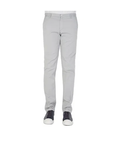 Hugo Boss Twill Casual Pants In Gray
