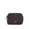Hugo Boss Twill Crossbody Bag With Double B Monogram In Brown