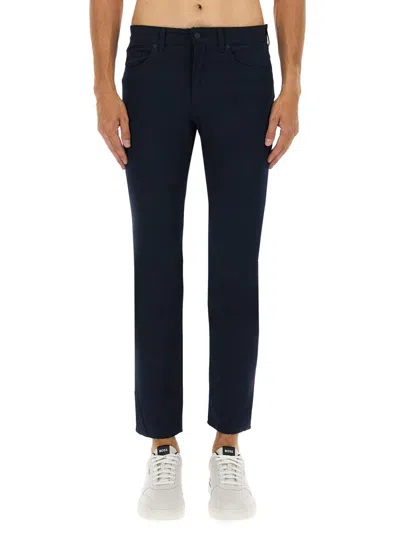 Hugo Boss Twill Pants In Blue