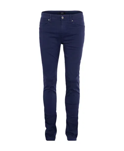 Hugo Boss Twill Slim Casual Pants In Blue