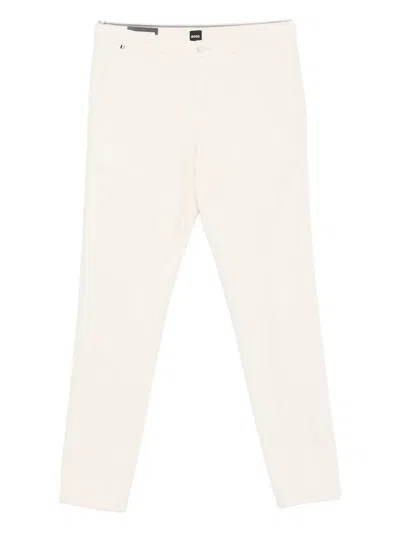 Hugo Boss Twill Trousers In White