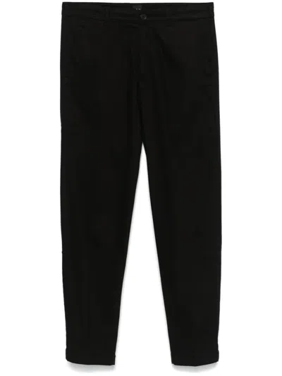 Hugo Boss Twill-weave Chinos In Black
