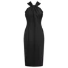 Hugo Boss Twist-detail Dress In Stretch Fabric In Black