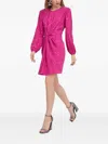 Hugo Boss Twist-detail Mini Dress In Pink